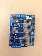 Front of the motor shield