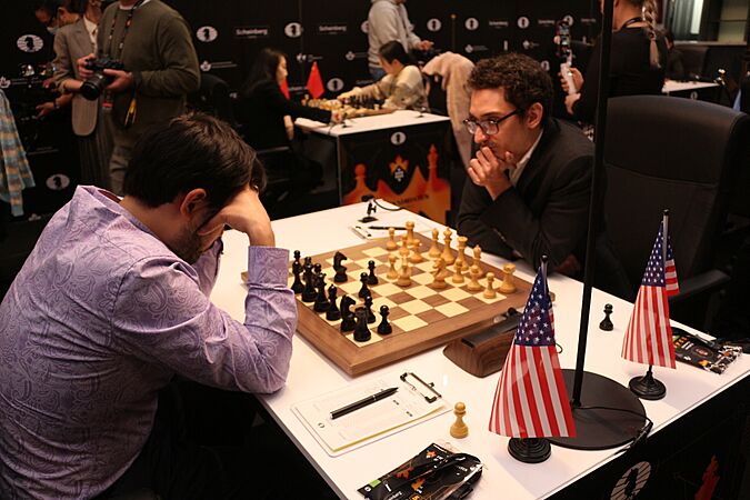 Hikaru Nakamura - Fabiano Caruana, Candidates Tournament 2024 03