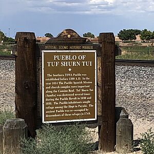 Historical Marker - Pueblo of Tuf Shurn Tui (Sandia Pueblo)