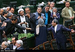 Islamic Consultative Assembly (Iranian Parliament) members taking selfies with Federica Mogherini - August 6, 2017
