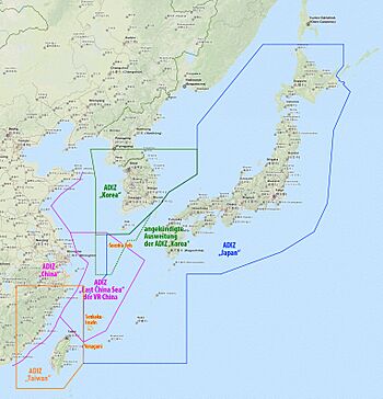 JADIZ and CADIZ and KADIZ in East China Sea