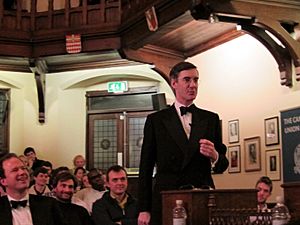 Jacob Rees-Mogg debating at the Cambridge Union Society