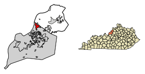 Location of Prospect in Jefferson County, Kentucky