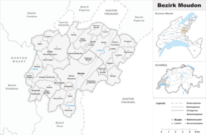 Karte Bezirk Moudon 2007