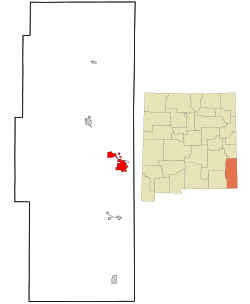 Location of Hobbs, New Mexico