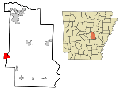 Location in Lonoke County and the state of Arkansas