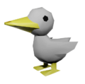Low poly 3D duck