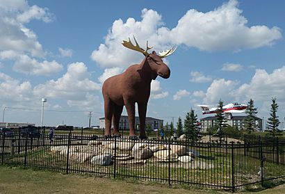Mac the Moose sculpture in Moose Jaw, Saskatchewan, Canada