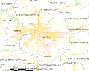 Map commune FR insee code 50502