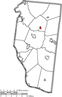 Location of Owensville in Clermont County