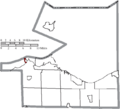 Map of Erie County Ohio Highlighting Bay View Village