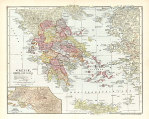 Map of Greece 1903