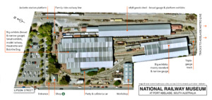Map of National Railway Museum premises, South Australia, in 2021