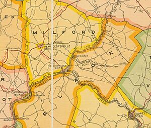 Map of Rockwood, Pennsylvania, area from 1915 Somerset County Public Road Map by Ralph C Benedict and Gustave P Strum