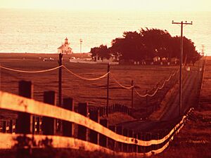 May 1972 at Point Carbrillo Light, Photo likely taken from Lighthouse Road within Point Carbrillo Light Station State Historic Park near US 101 - NARA - 542895 (cropped)