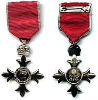 Mbe medal front and reverse