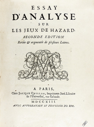 Montmort - Essay d'analyse sur les jeux de hazard, 1713 - 276