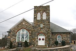 Historic Mount Moriah Lutheran Church in Foxville, Maryland.