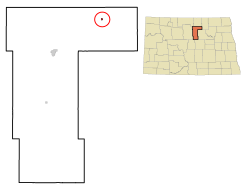 Location of Wolford, North Dakota
