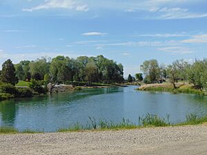 North across Salem Lake, Salem, Utah, May 16