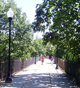 Pathway over arched bridge Ossining