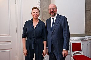 President Michel meets Mette Frederiksen, Prime Minister of Denmark - 2024