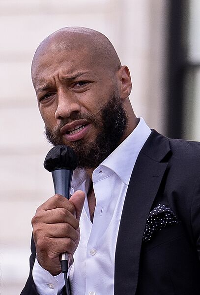 Royce White speaks at Native Lives Matter Rally (cropped)