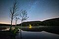 Rudd Pond at night