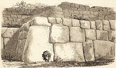 Sacsayhuamán 2 in 1877 by Ephraim George Squier
