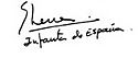 Elena de Borbón's signature