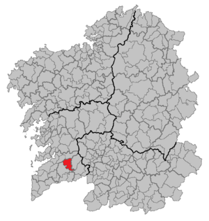 Location of Mondariz within Galicia.