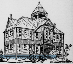 Sketch or drawing of Pacoima School, Los Angeles County, 1905