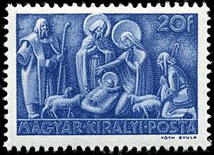 Stamp HU 1943 20f Xmas