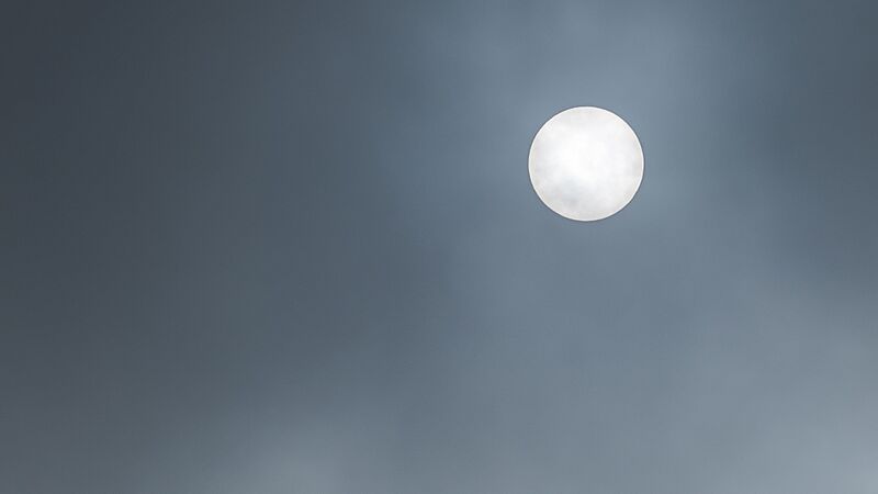 Sun in fog in Lysekil