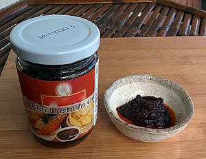 Thai chilli paste in oil, Thai roasted chilli jam