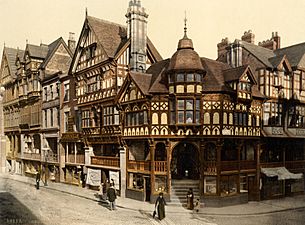 The Cross and Rows, Chester, Cheshire, England, ca. 1895