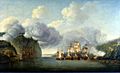 Thomas Mitchell (1735-1790) - Forcing a Passage of the Hudson River, 9 October 1776 - BHC0420 - Royal Museums Greenwich