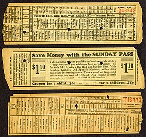 Three Pacific Electric tickets