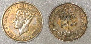 Two shilling coin from British West Africa