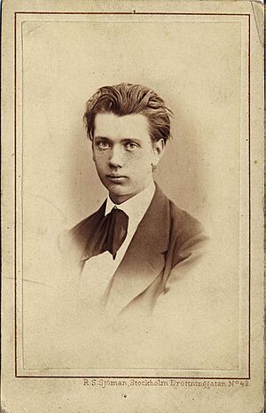 Ungdomsporträtt av konstnären Julius Kronberg, vid 19 års ålder - Nordiska Museet - NMA.0040824