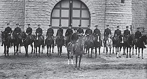 Walter Cowen Short and Cavalry School staff, 1905