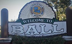 Welcome sign for Ball (established 1972)