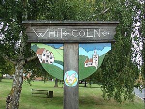 White Colne Village sign (geograph 5920679).jpg