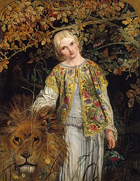 William Bell Scott - Una and the Lion