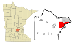 Location of the city of St. Michaelwithin Wright County, Minnesota