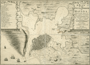 1739 Plan of the city and harbour of Havanna situated on the island of Cuba by Milton BPL m8627