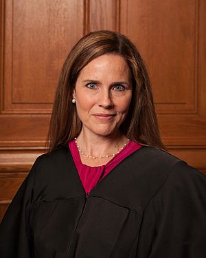 Barrett wearing a judicial robe