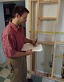Architect Anthony Murphy working on a kitchen renovation project in New Jersey