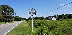Battle of Hayes pond sign