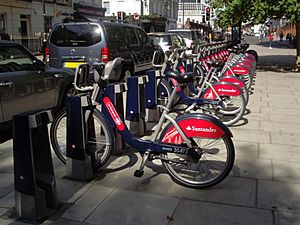 Belgrave Road, Victoria, London - Boris Bikes - Santander Cycles by Elliott Brown